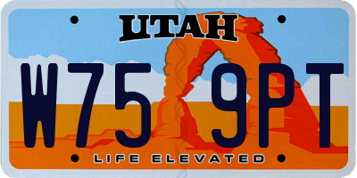 UT license plate W759PT