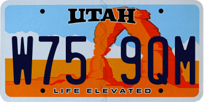 UT license plate W759QM