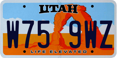 UT license plate W759WZ