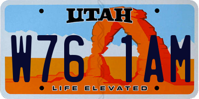 UT license plate W761AM