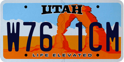 UT license plate W761CM