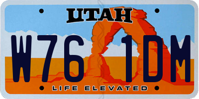 UT license plate W761DM
