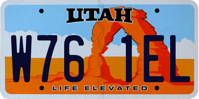 UT license plate W761EL