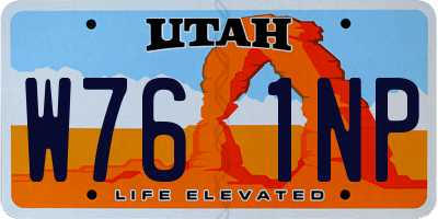 UT license plate W761NP