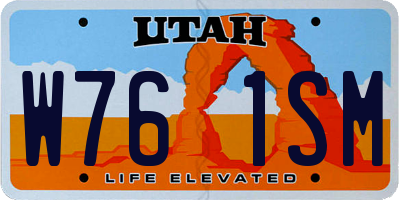 UT license plate W761SM