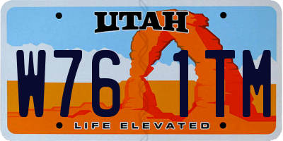 UT license plate W761TM