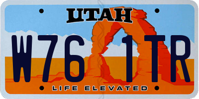 UT license plate W761TR