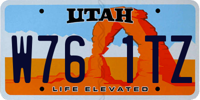 UT license plate W761TZ