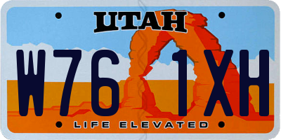 UT license plate W761XH