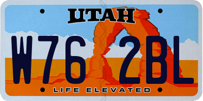 UT license plate W762BL