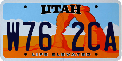 UT license plate W762CA