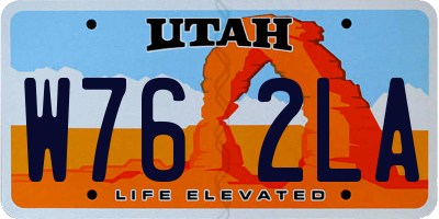 UT license plate W762LA