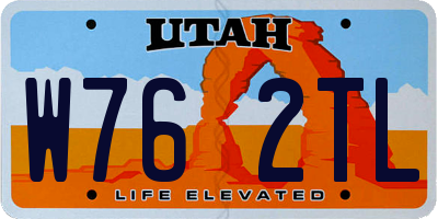 UT license plate W762TL