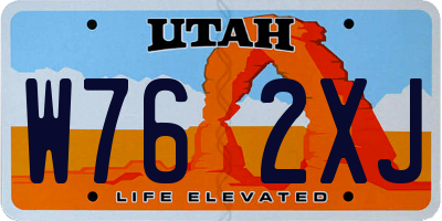 UT license plate W762XJ