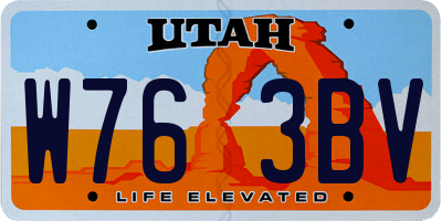UT license plate W763BV