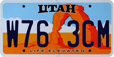 UT license plate W763CM