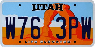 UT license plate W763PW