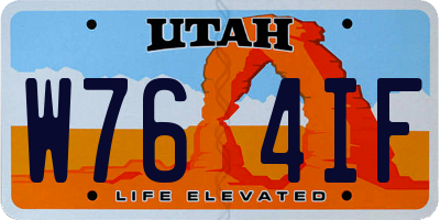 UT license plate W764IF
