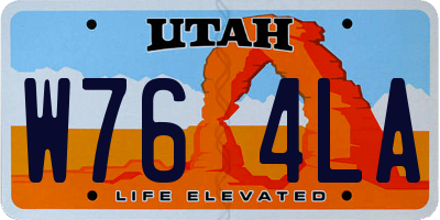 UT license plate W764LA