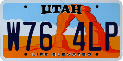 UT license plate W764LP