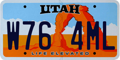 UT license plate W764ML