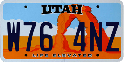 UT license plate W764NZ