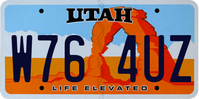 UT license plate W764UZ