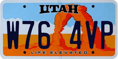 UT license plate W764VP