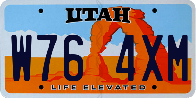 UT license plate W764XM