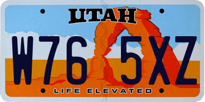 UT license plate W765XZ