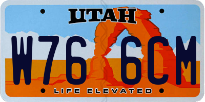 UT license plate W766CM
