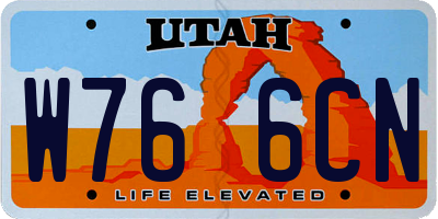 UT license plate W766CN