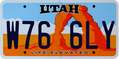 UT license plate W766LY