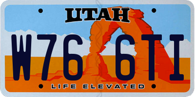 UT license plate W766TI