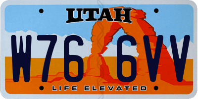 UT license plate W766VV