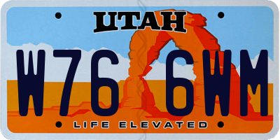 UT license plate W766WM