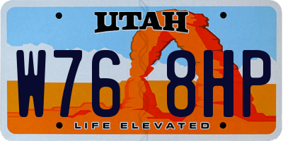 UT license plate W768HP