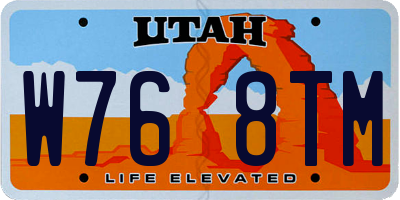UT license plate W768TM