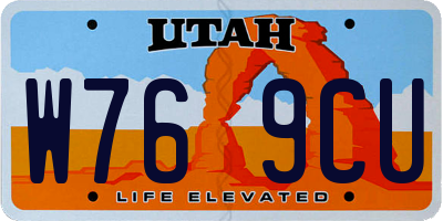 UT license plate W769CU