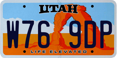 UT license plate W769DP