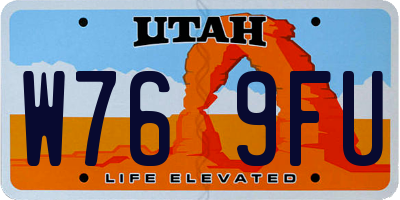 UT license plate W769FU