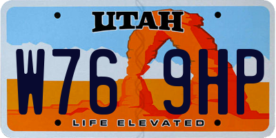 UT license plate W769HP