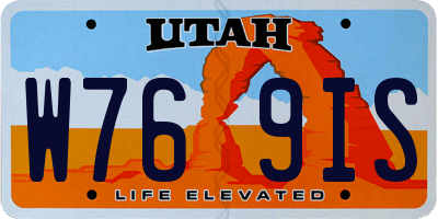 UT license plate W769IS