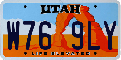 UT license plate W769LY