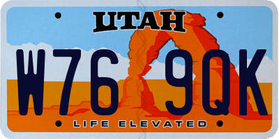 UT license plate W769QK