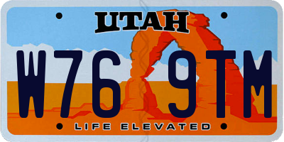 UT license plate W769TM