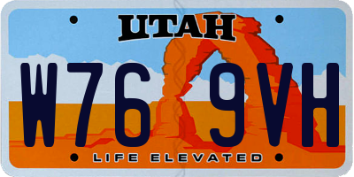 UT license plate W769VH