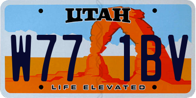 UT license plate W771BV