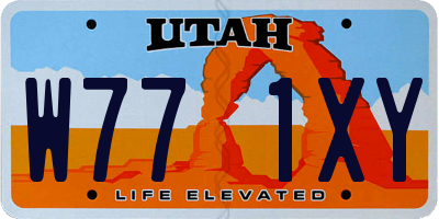UT license plate W771XY