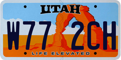 UT license plate W772CH